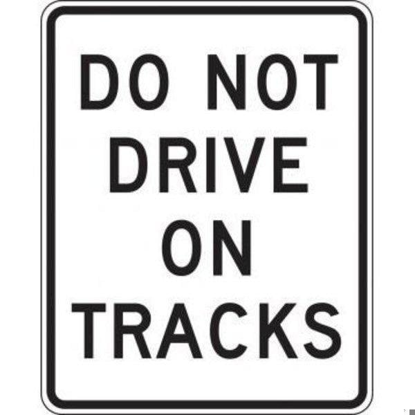 Accuform RAIL SIGN DO NOT DRIVE ON TRACKS 24 in FRR743RA - main